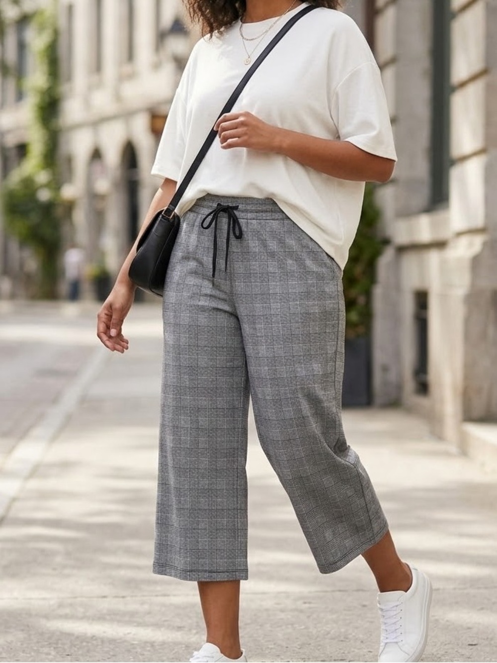 Jules & Leopold Plaid Cropped Pants